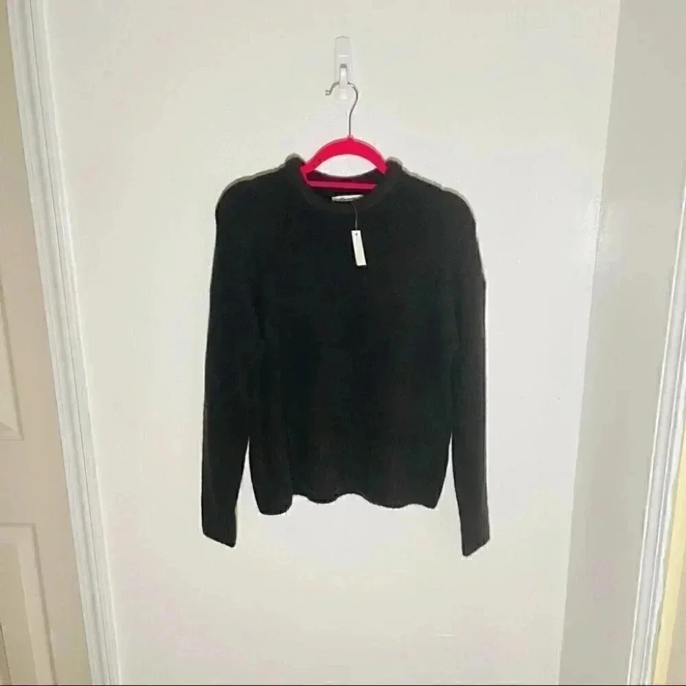 NEW Madewell Fulton Pullover Sweater Alpaca Chunky Knit Heathered Raisin Preppy - Picture 2 of 8